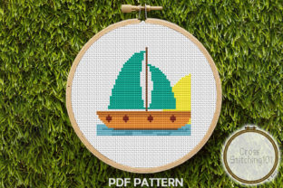 Aqua Sail Boat Modern Cross Stitch Review