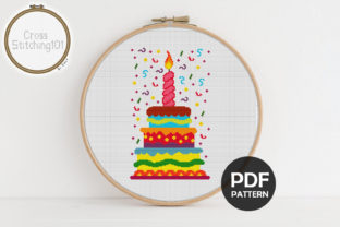 Cake Modern Cross Stitch for Apparel