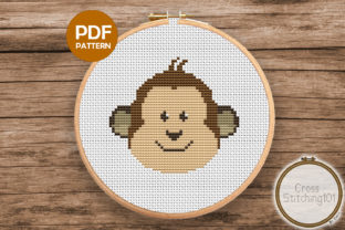 Cartoon Monkey Face Modern Cross Stitch Review
