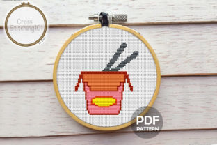 Chopstix Food Modern Cross Stitch: A Fresh Embroidery Design