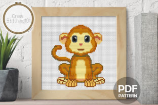 Review: Cartoon Cute Monkey Modern Cross Stitch